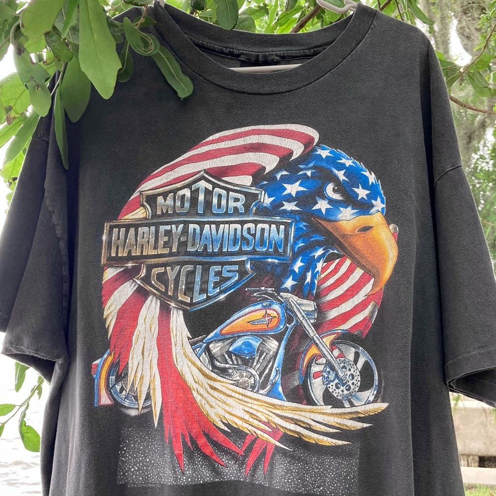 Vintage Harley Davidson Denver Colorado Eagle Single Stitch Tee